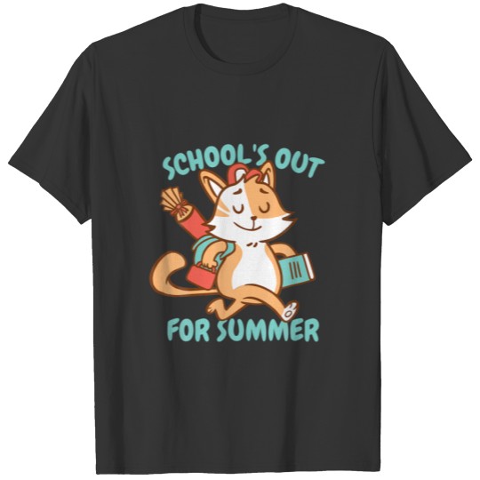 School's Out For Summer Cute Cat Last Day Of Schoo T-shirt