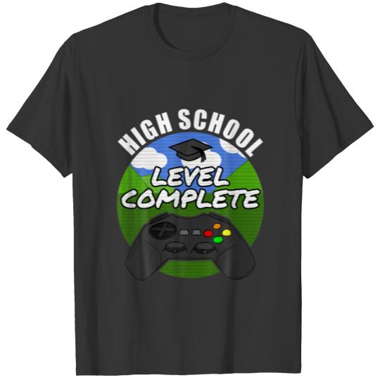 High School Level Complete Class Of 2021 Gamer Ret T-shirt
