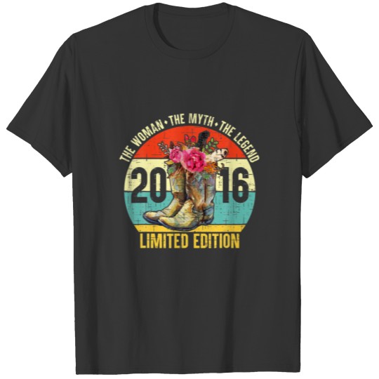 5 Year Old 2016 Limited Edition Cowboy Boots Weste T-shirt