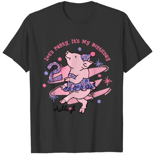 Tutu Piggy 3rd Birthday Custom T-shirt
