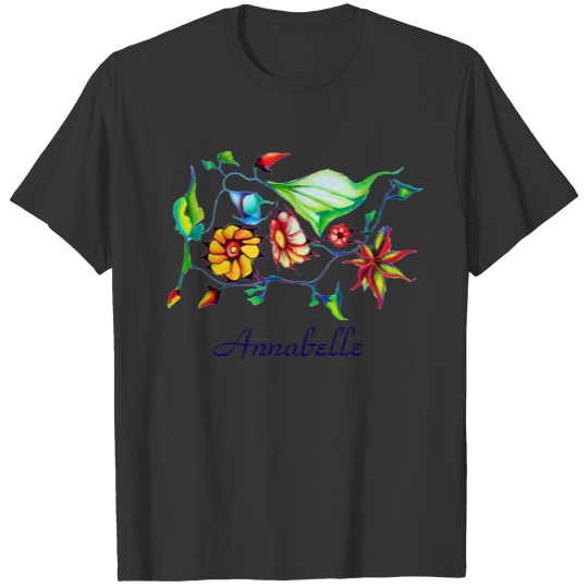 Elegant Chic Whimsical Enchanting Exotic Floral T-shirt