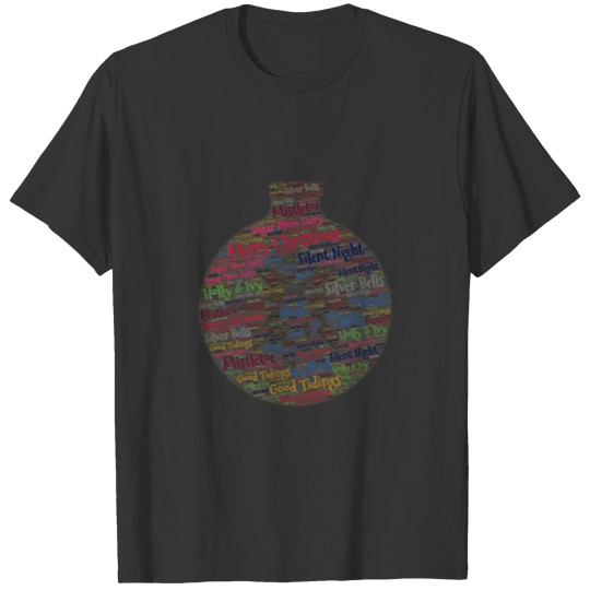 Bright, Chromatic Word Art Christmas Ball Ornament T-shirt