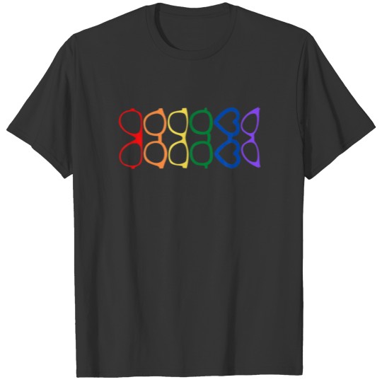 Rainbow Eyeglasses Pride Optometrist Optician Glas T-shirt