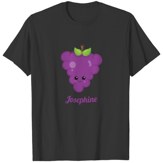 Cute Happy Grape Monogram T-shirt