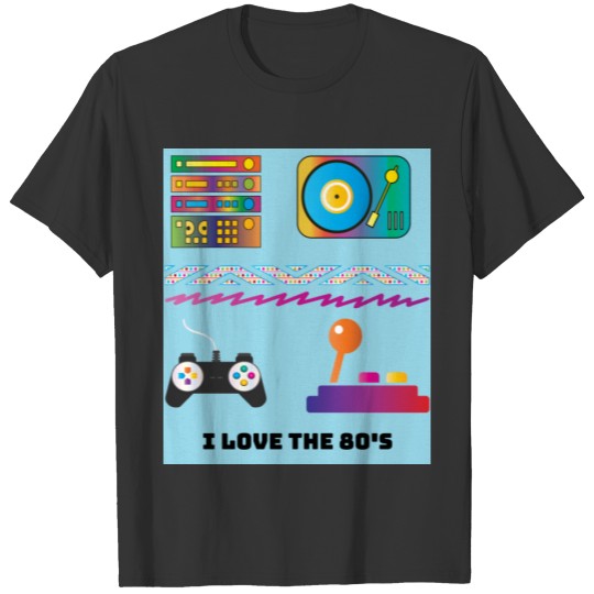 I Love the 80's (eighties) Iconic Symbols!! T-shirt