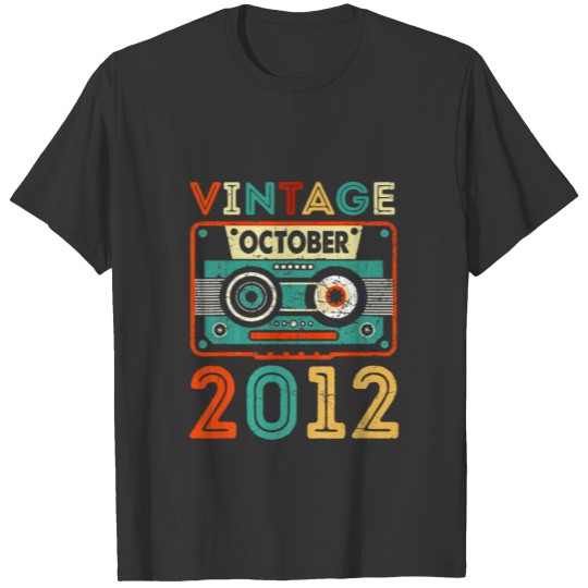 Kids 10Th Birthday Gifts Classic Vintage October 2 T-shirt