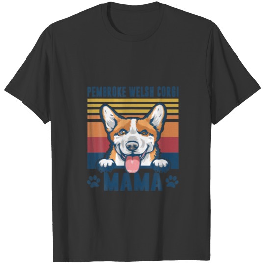 Pembroke Welsh Corgi Mama Mother Retro Gifts Dog M T-shirt