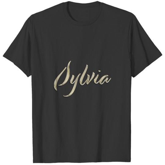 Sylvia white gold Handwriting T-shirt