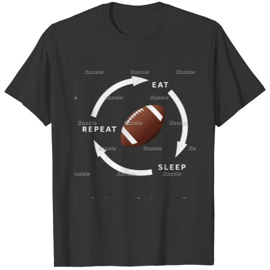American Football Eat Sleep Repeat Polo T-shirt