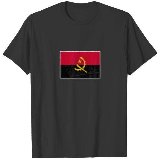 Angola Flag With Vintage Angolan National Colors T-shirt