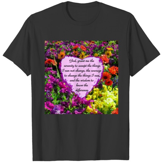 BEAUTIFUL SERENITY PRAYER PHOTO DESIGN T-shirt