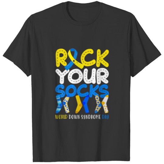 World Down Syndrome Day Rock Your Socks Kid Awaren T-shirt