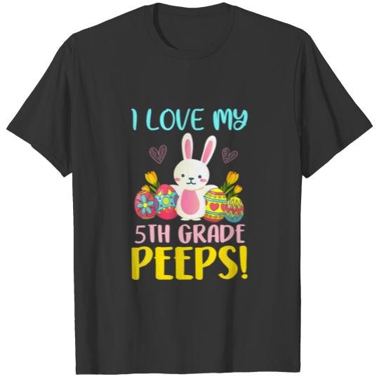 Teacher Easter Day Bunny Easter Day 5Th Fifth Grad T-shirt