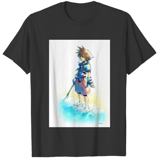 Kingdom Hearts | Sora On Beach Watercolor T-shirt