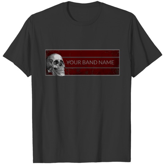 Custom Name Band T Skull Rock Heavy Metal Music T-shirt
