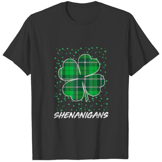 Funny St Patricks Day Irish Green Plaid Shamrock S T-shirt