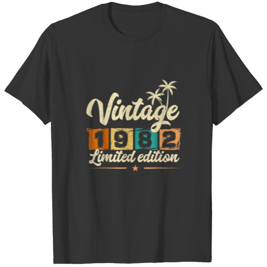 Vintage 1982 40Th Birthday 40 Years Old Gift Men W T-shirt