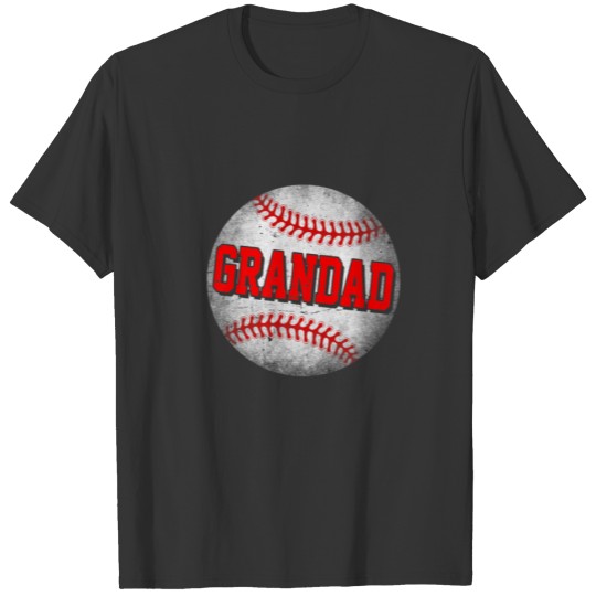 Mens Distressed Father's Day Softball Gran T-shirt