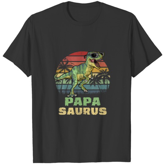 Papasaurus T Rex Dinosaur Papa Saurus Family Match T-shirt