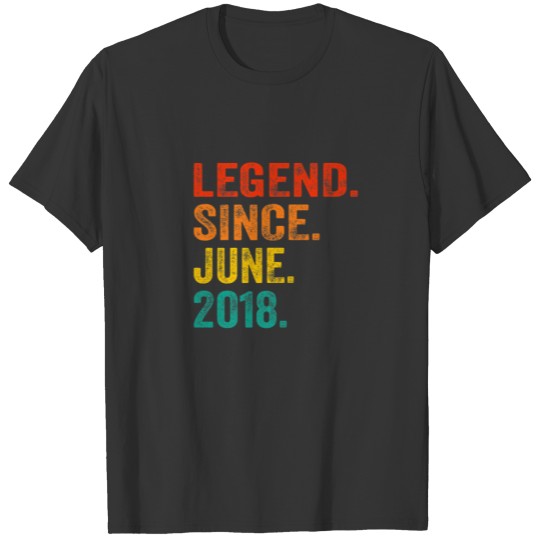Legend Since June 2018 Vintage 4 Years Old 4Th Bir T-shirt
