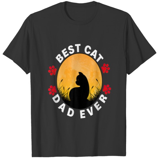 Best Cat Dad Ever | Funny Cat Daddy Father Day Gif T-shirt