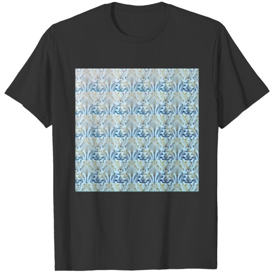 Grey,blue Art nouveau,floral,pattern,belle Epoque Polo T-shirt