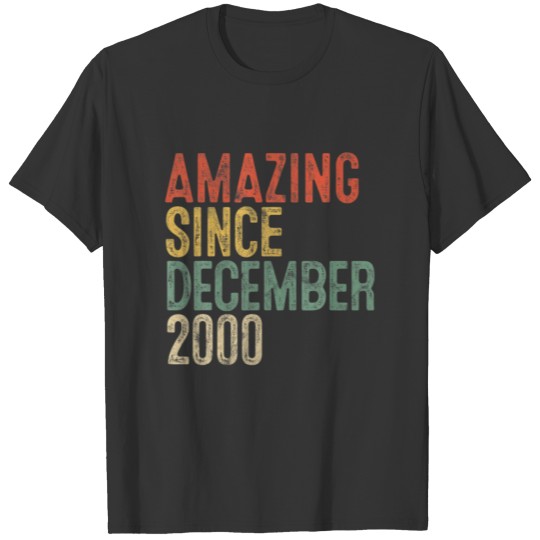 Amazing Since December 2000 21St Birthday Gift 21 T-shirt
