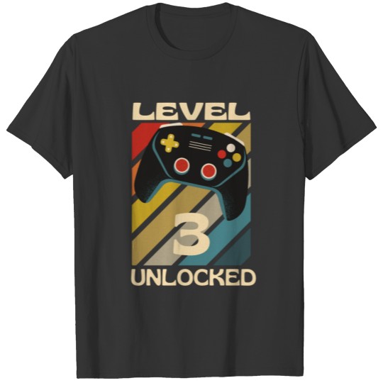 Level 3 Unlocked Funny Gaming T-shirt