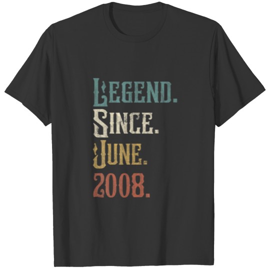 14Th Birthday Gift 14 Years Old Legend Since June T-shirt