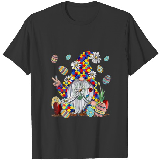 SPED Teacher Autism Easter Day Gnome Easter Eggs T-shirt
