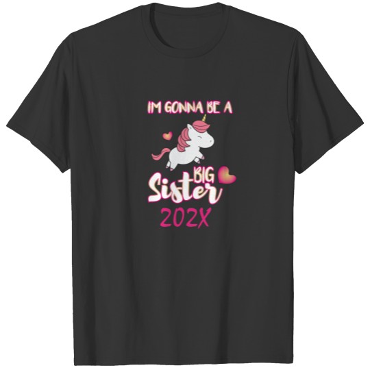 gift Cute Magical Unicorn I'm Gonna Be Big Sister T-shirt