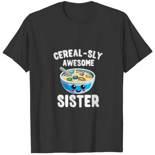 Kids Cute Matching Little Sister Lil Sis Cereal Lo T-shirt