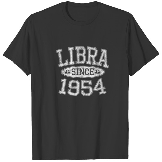 Libra Since 1954 Vintage Astrology Libra Birthday T-shirt