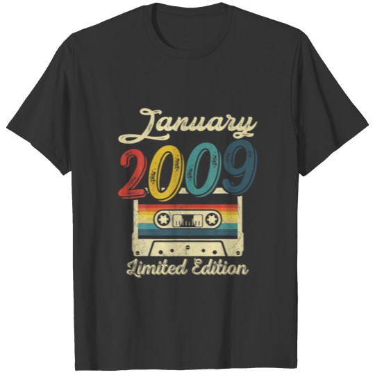 Vintage January 2009 Cassette 13Th Birthday Decora T-shirt