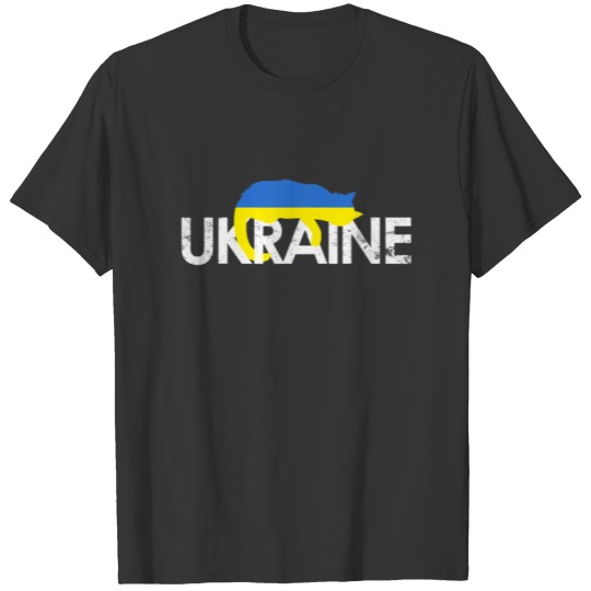 Vintage Ukraine Ukrainian Flag Cat Pride Gift T-shirt