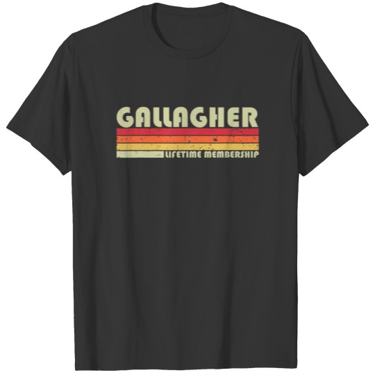 GALLAGHER Surname Funny Retro Vintage 90S Birthday T-shirt