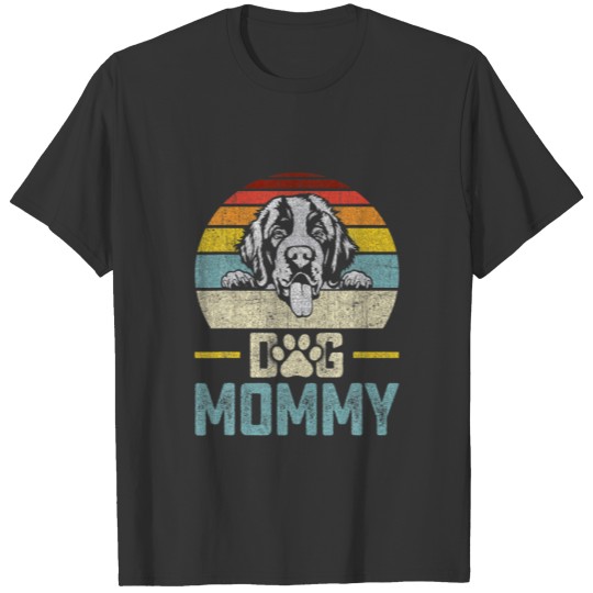 Dog Mommy Vintage Eighties Style Bernard Dog Retro T-shirt