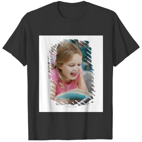 Girl laying in bed reading book T-shirt