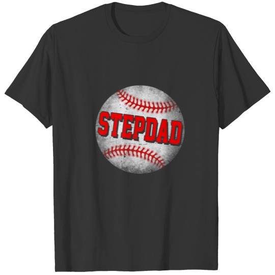 Mens Distressed Father's Day Softball Step T-shirt