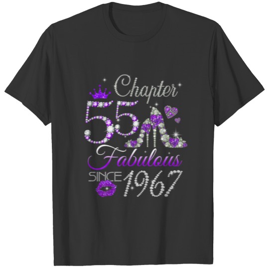 Womens Chapter 55 Fabulous Since 1967 55Th Birthda T-shirt