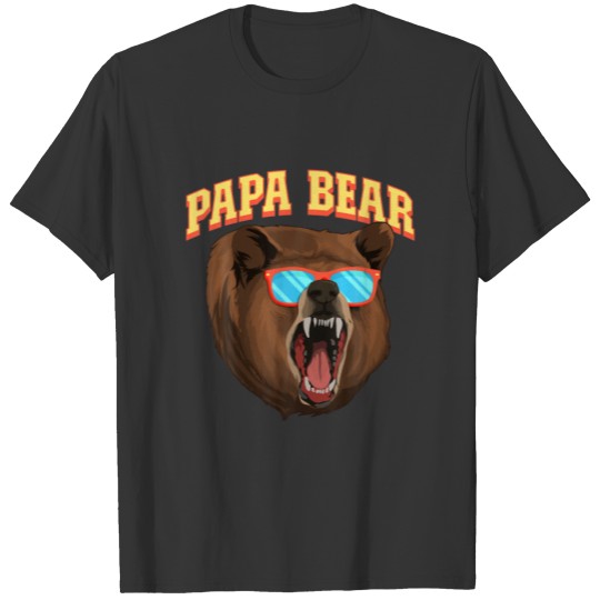 Mens Cool Sunglasses Animal Dad Bear Family T-shirt