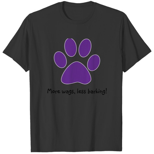 Funny Dog  Purple Paw T-shirt