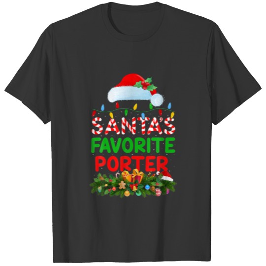 Xmas Lighting Santa's Favorite Porter Christmas T-shirt