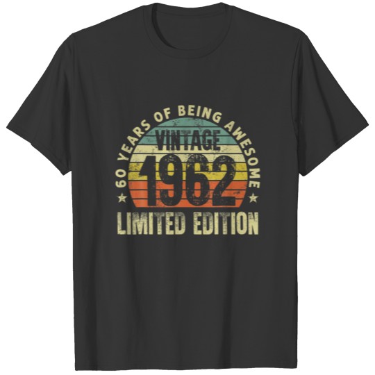 Mb Vintage 60Th Birthday 60 Years Old Being Awesom T-shirt