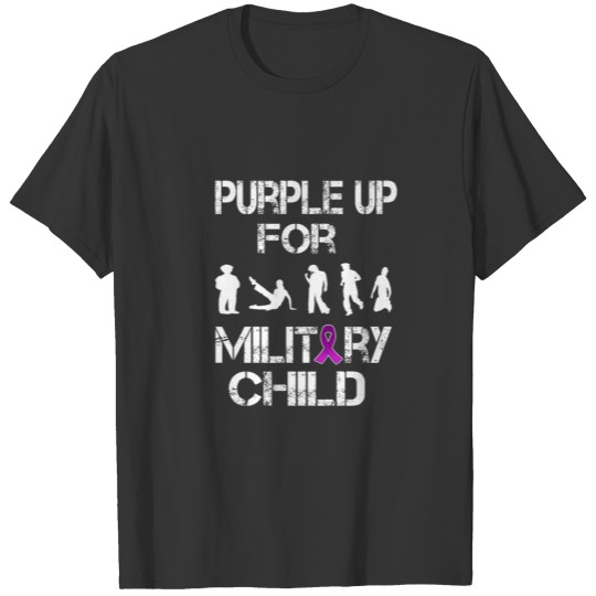 Purple Up For Military Kids Month Of The Military T-shirt