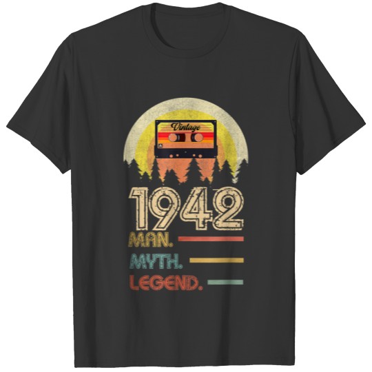 Born 1942 Man Myth Legend Birthday Gifts T-shirt