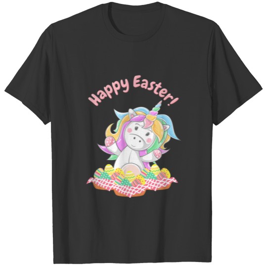 Easter Unicorn Lover Bunny Unicorn Holding Easter T-shirt
