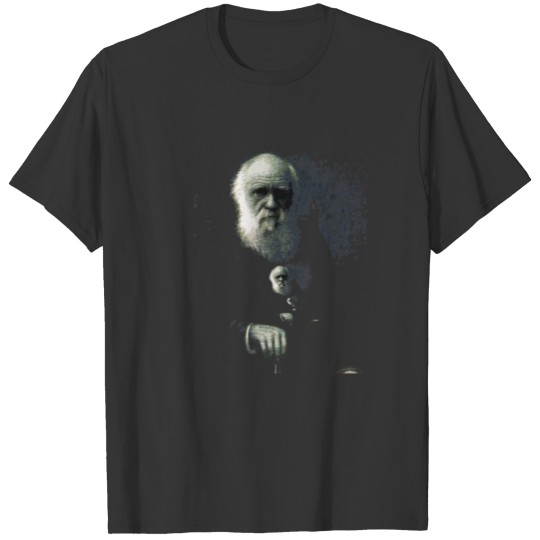 Charles Darwin Portrait Atheist Evolution T-shirt
