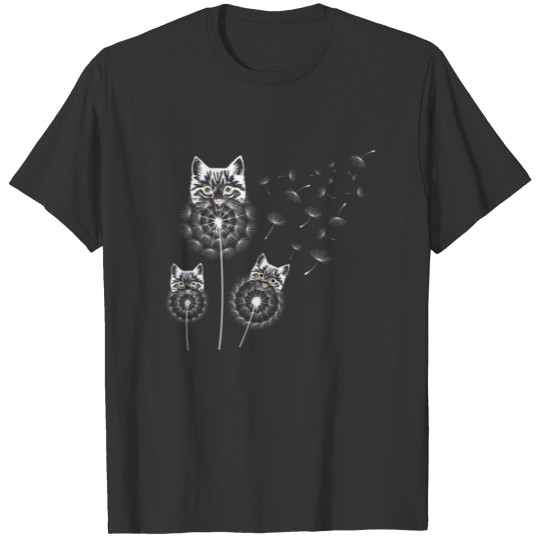 Cat Dandelion Amazing Flower Funny For Pet Cat Lov T-shirt
