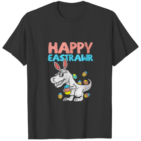Happy Eastrawr Trex Dinosaur Toddler Boys Kids Eas T-shirt